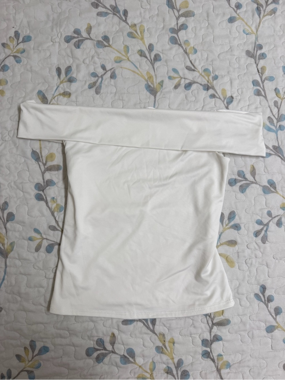 Off-Shoulder White Women's Top